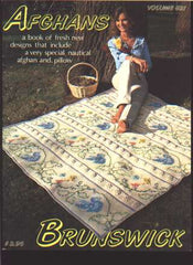 Afghans a book of fresh 9 new designs by Brunswick to knit crochet  821