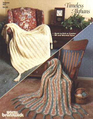 Timeless Afghans quick to knit or crochet, 6 designs 921