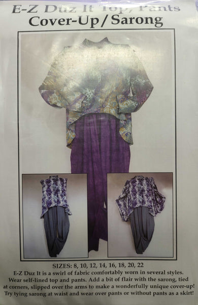 E-Z Duz it Top Pants Cover-up/Saron sewing pattern Size 8-22 1301