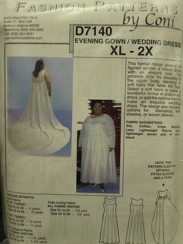 Evening Gown/Wedding dress D7140 Size XL-2X