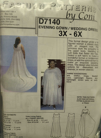 Evening Gown/Wedding dress D7140 Size 3x-6x