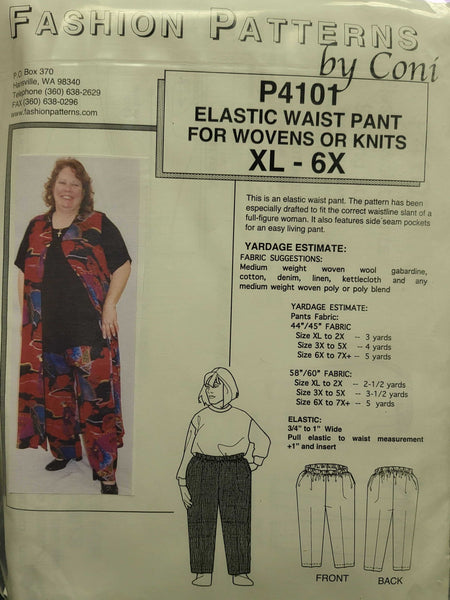 Elastic waist pant for Wovens or Knits XL-6X