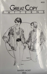 Banded Jacket sewing pattern #820