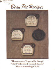 Bean pot recipes cross stitch chart, leaflet