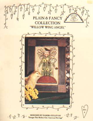 Plain & fancy collection willow wing angel cross stitch leaflet LAST ONE