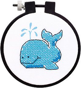 The Whale Stamped Cross Stitch kit