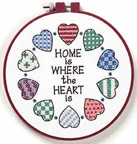 Home and Heart Stamped Cross Stitch kit
