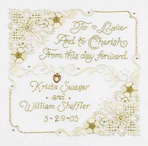 A Wedding Promise Crewel Embroidery Kit 8x8