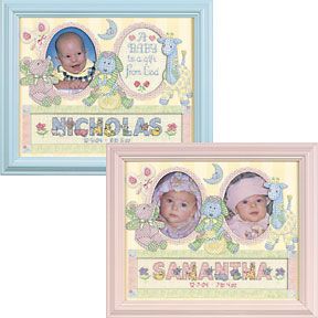 Gift From God Birth Record Counted Cross Stitch kit