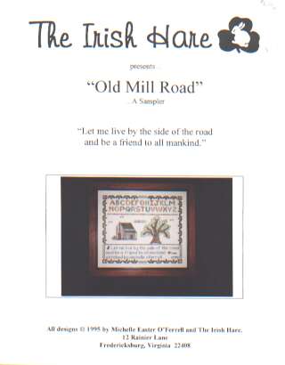 Old Mill Road cross stitch chart / leaflet by the Irish Hare LAST ONE