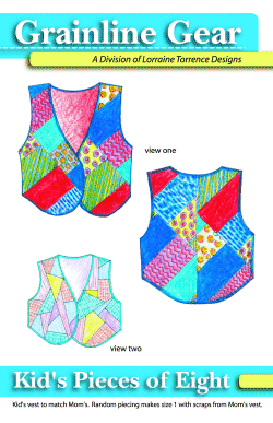 Kids pieces of Eight vest to match moms by Grainline Gear 1507