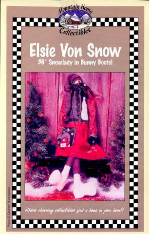 ElSIE VON SNOW 36 inch snowlady in big white bunny boots