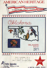 American Heritage celebrate your state OKLAHOMA cross stitch chart LAST ONE
