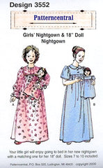 Girls Nightgown & 18 in. Doll Nightgown Size 7-10