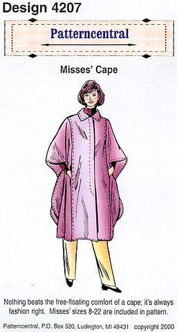 Misses Cape sewing pattern Size 8-22