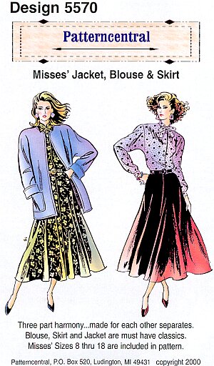 Misses Jacket  Blouse & Skirt sewing pattern Size 8-18