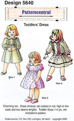 Toddlers Dress sewing pattern by Patterncentral Size 1-4yrs