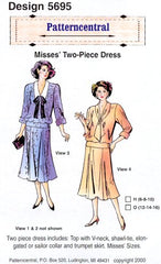 Misses Two-piece Dress sewing pattern