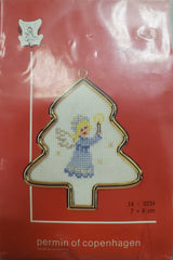 Quick kits 7x8cm Angel of love cross stitch kit by Permin of Copenhagen