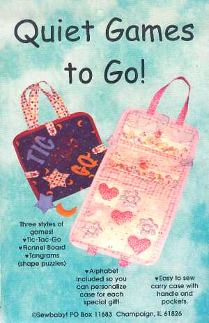 QUIET GAMES TO GO sewing pattern by SewBaby