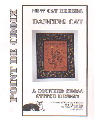New cat breeds, dancing cat counted cross stitch design