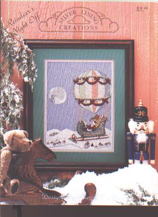 Reindeer's night off cross stitch booklet
