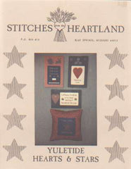Yuletide hearts and stars cross stitch leaflet by Stitches from the Heartland