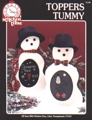 Stitchin time Toppers tummy snowmen cross stitch chart