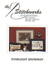 Starlight Snowman crossstitch leaflet by the Stitchworks fine needlework designs