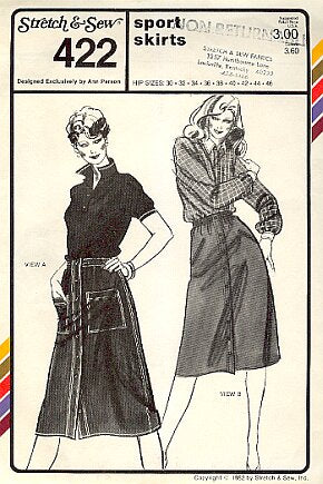 Sport Skirts Sewing Pattern by Stretch and Sew 422