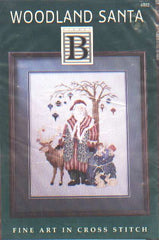 Woodland Santa, fine art in cross stitch chart
