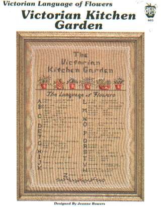 Victorian Kitchen garden, victorian language of flowers cross stitch booklet LAST ONE