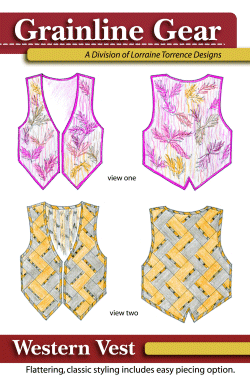 Western Vest sewing pattern by Grainline Gear 1501