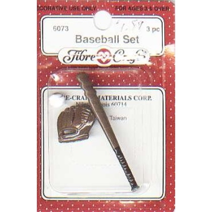 Baseball set by Fibre Craft, 3 pc 6073