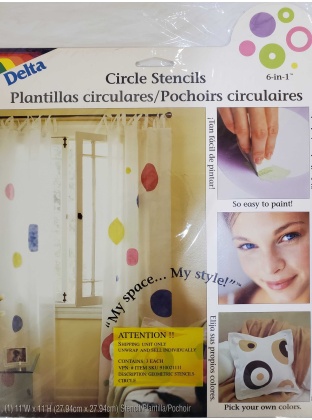 Contemporary Nested Geometric Stencils 11X11 6-Nested/Pkg Geo Circle Stencils