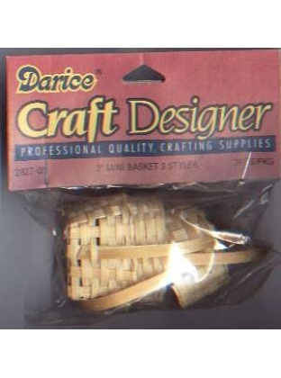 Darice Craft designer professional quality 2 inch mini baskets - 3 styles