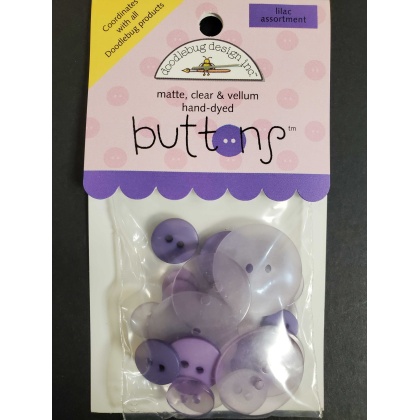 Doodlebug Design Buttons - Lilac Assortment