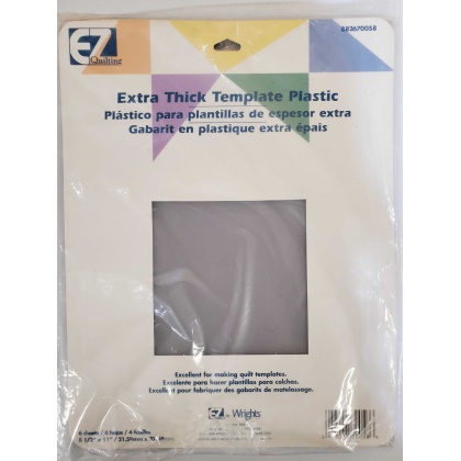 Extra Thick Template Plastic Clear 8-1/2X11 6/Pkg