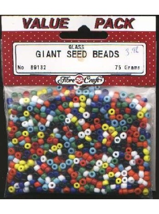 Fibre Crafts glass giant seed beads value pack