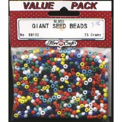 Fibre Crafts glass giant seed beads value pack