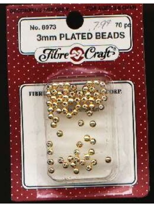 Fibrecrafts 3mm plated beads 70 pc