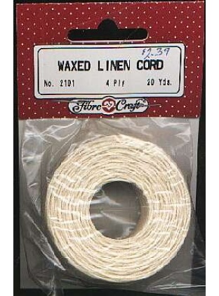 Fibrecrafts waxed linen cord 4 ply 20 yds.