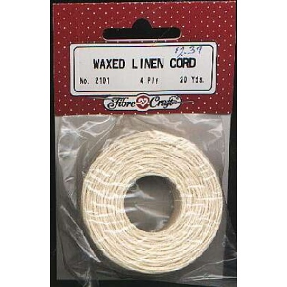 Fibrecrafts waxed linen cord 4 ply 20 yds.