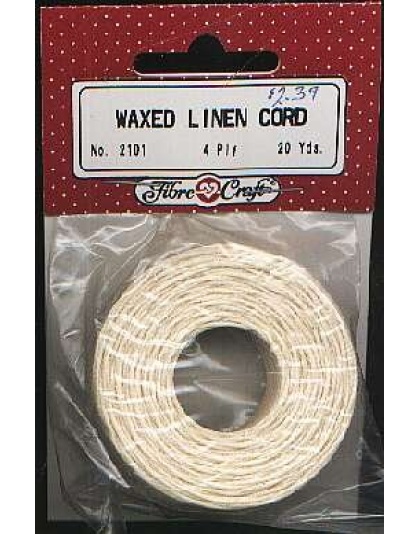 Fibrecrafts waxed linen cord 4 ply 20 yds.