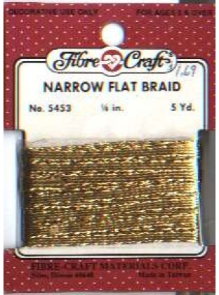 Narrow flat braid, 1/8 inch, 5 yd by Fibre Crafts