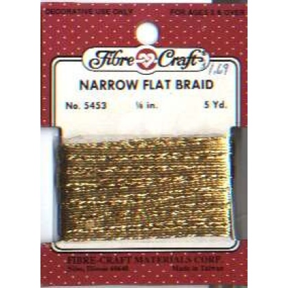 Narrow flat braid, 1/8 inch, 5 yd by Fibre Crafts