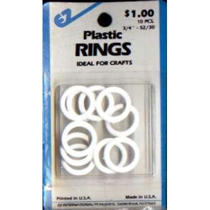 Plastic rings 3/4 inch - 52/30, 10 pcs.