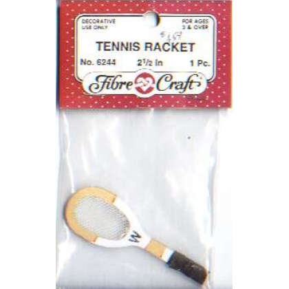 Tennis racket by Fibre Craft, 1pc 21/2 inch, 6244