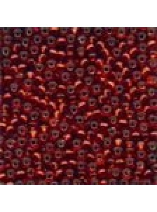 2.25 GRAMS Antique Seed Beads Rich Red #03049 Silverlined 11/0 2.5mm