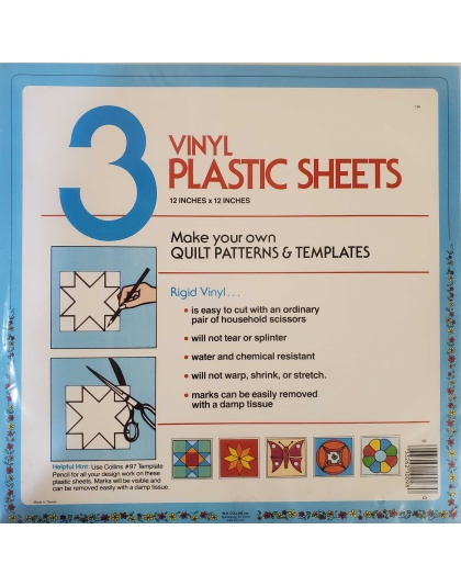 Blank Clear Template Sheets 12x12 3/Pkg